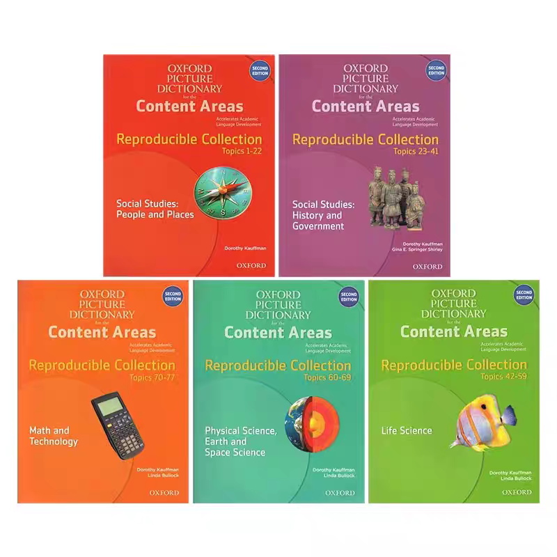 Oxford Picture Dictionary For The Content Areas | 5 Books Set | Soft Cover | 8+