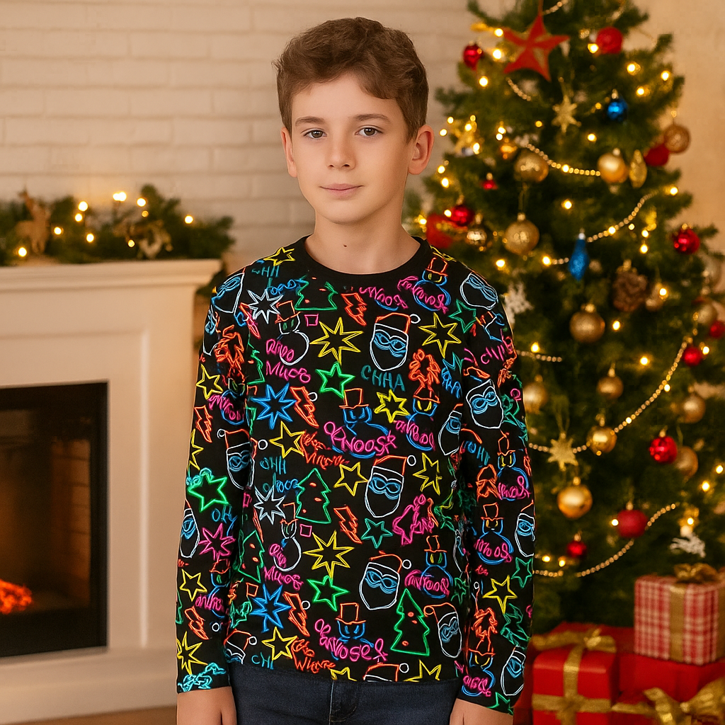Cotton Sweater Christmas Vibes Age 12-13y
