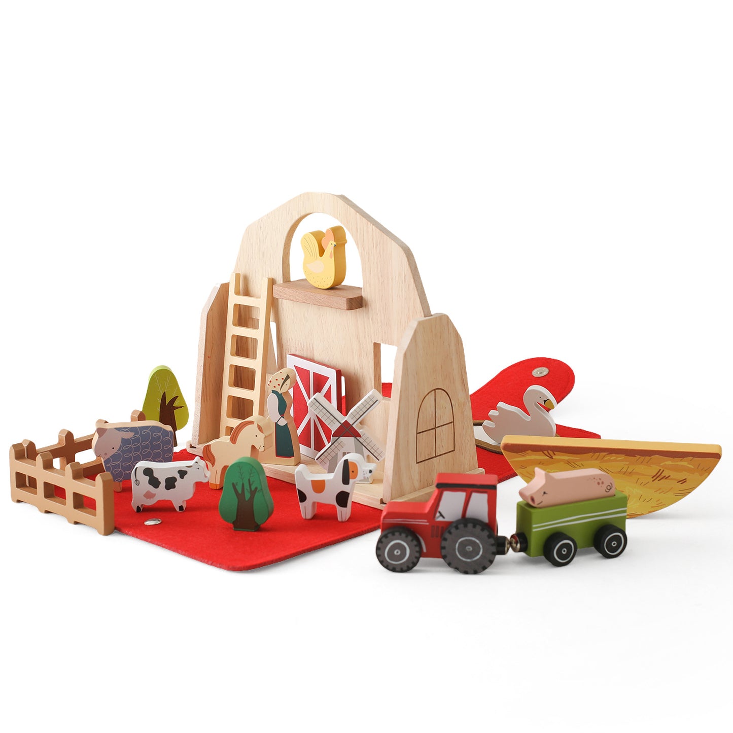 Montessori Educational Learning Toys - Barn Farm | Storable | 18 Pcs | 3+