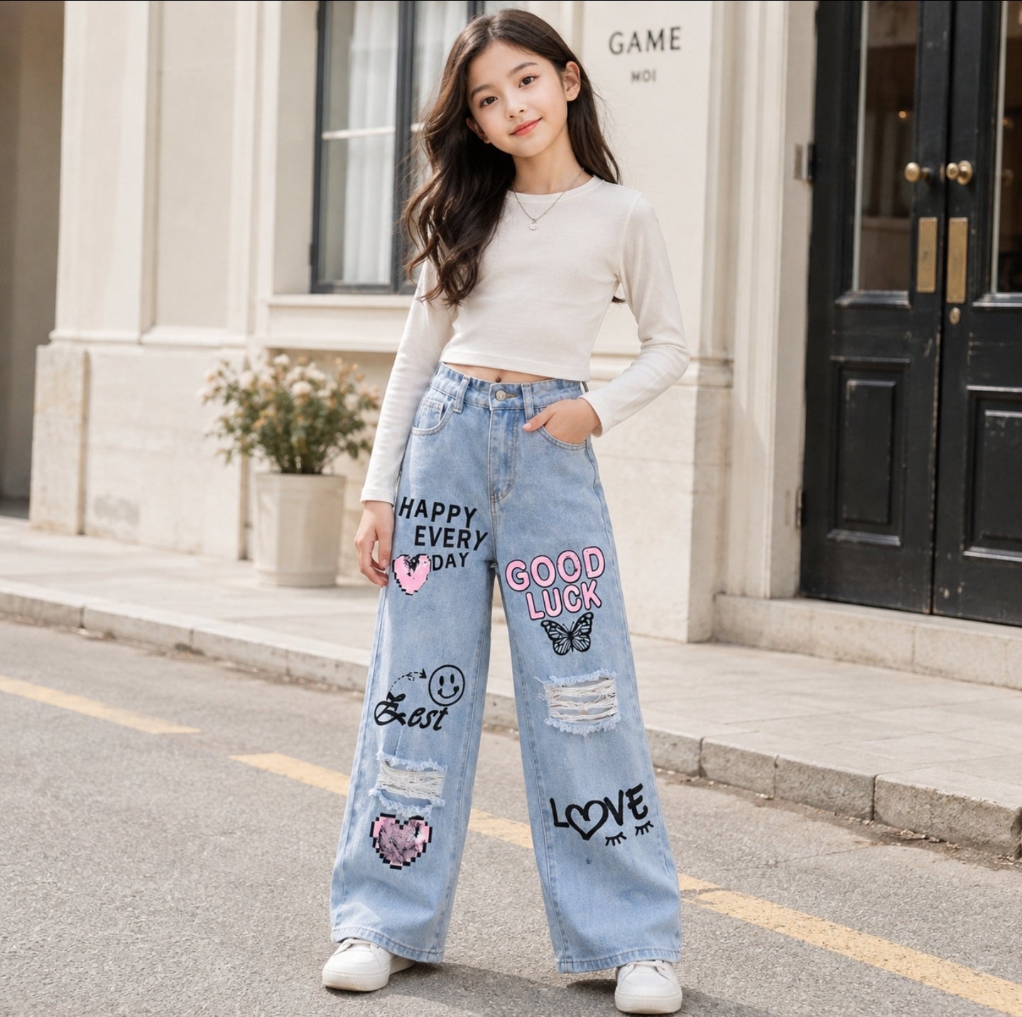 Jeans for Girls High Quality Size 8-11y