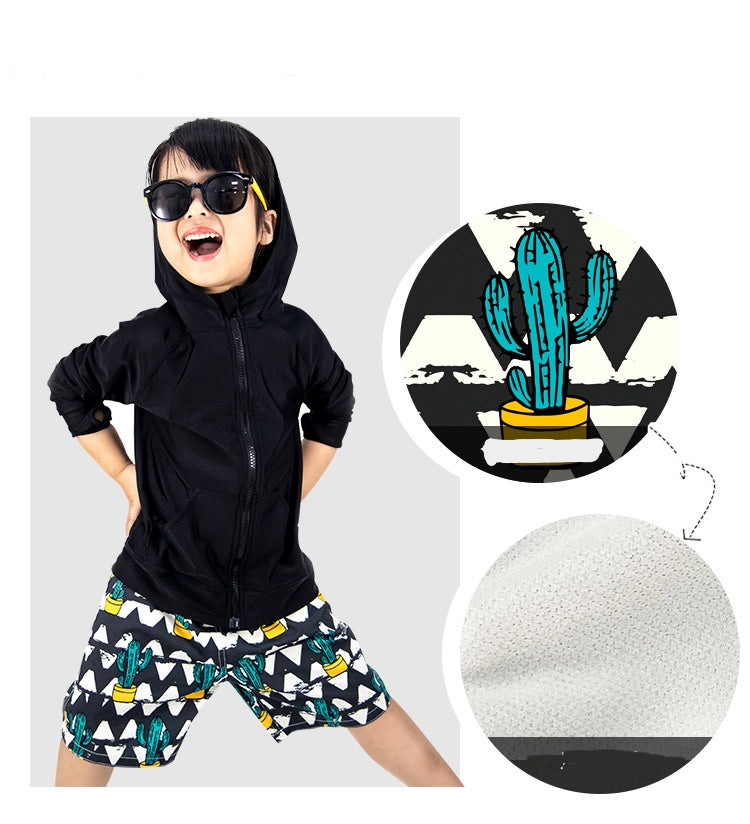 Boys Double-Layer Swim Shorts – Trendy Summer Style | 3–10Y