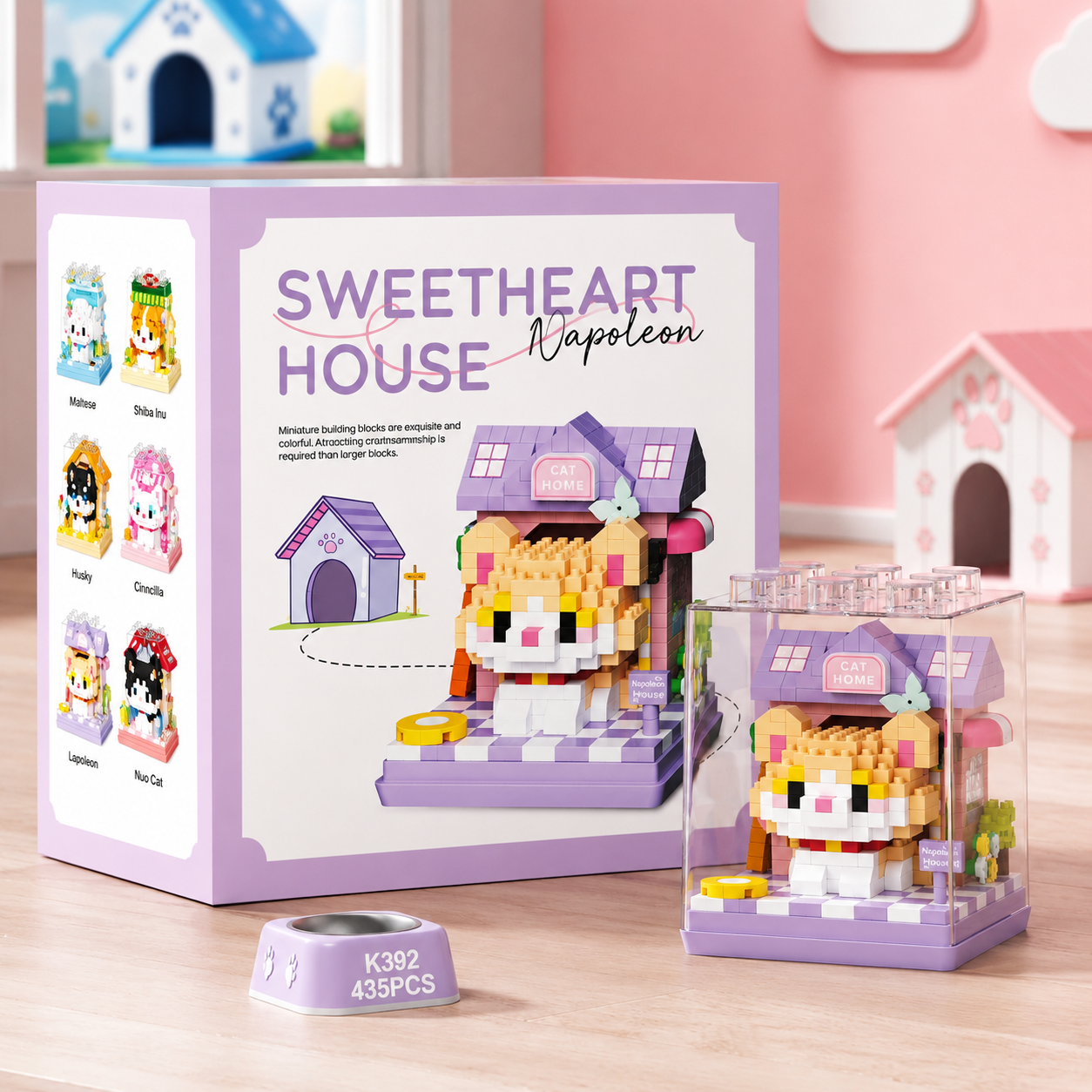 Sweetheart House Mini Block Pet Collection With Box | 450pcs