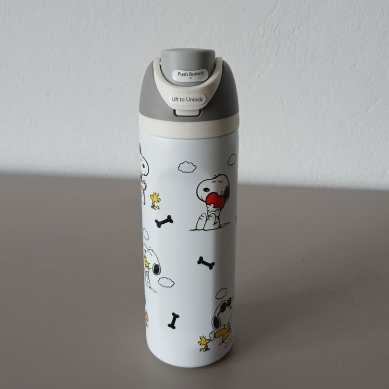 Owala Stainless Steel FreeSip Leak-proof White + Grey Snoopy | 710-950ml