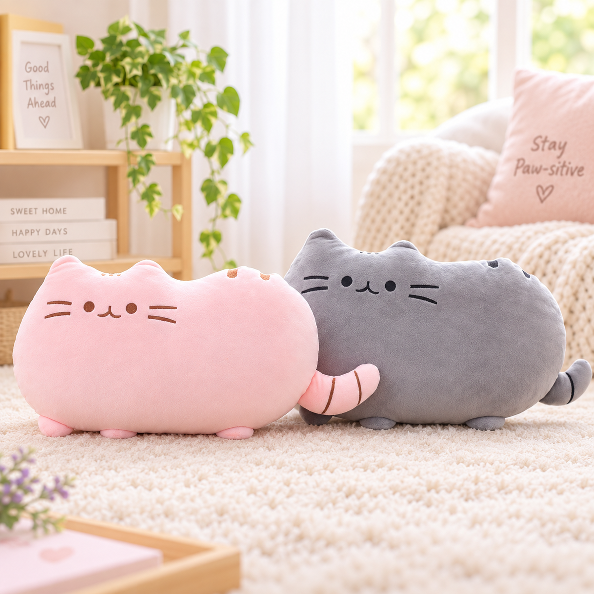Cute Cat Plush Pillow –  45cm