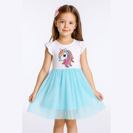 Unicorn Cute High-quality Dress for 2-7y