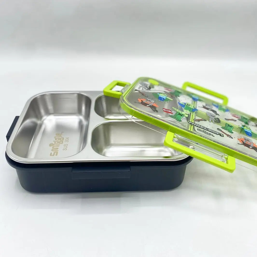 🧊Smiggle Minecraft Lunch Box | Stainless Steel | 23x17x6.5cm