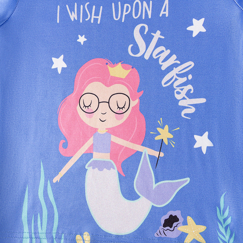 Mermaid Starfish Girls Pajama Set | Size 2-7y