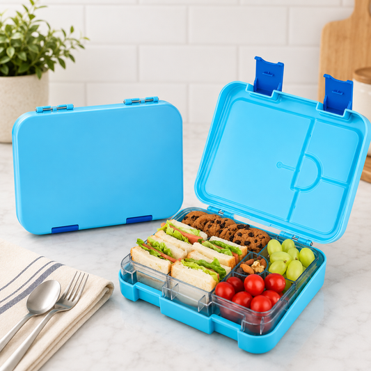 Premium Tritan Kids Lunch Box – Leakproof School Bento Box | Blue