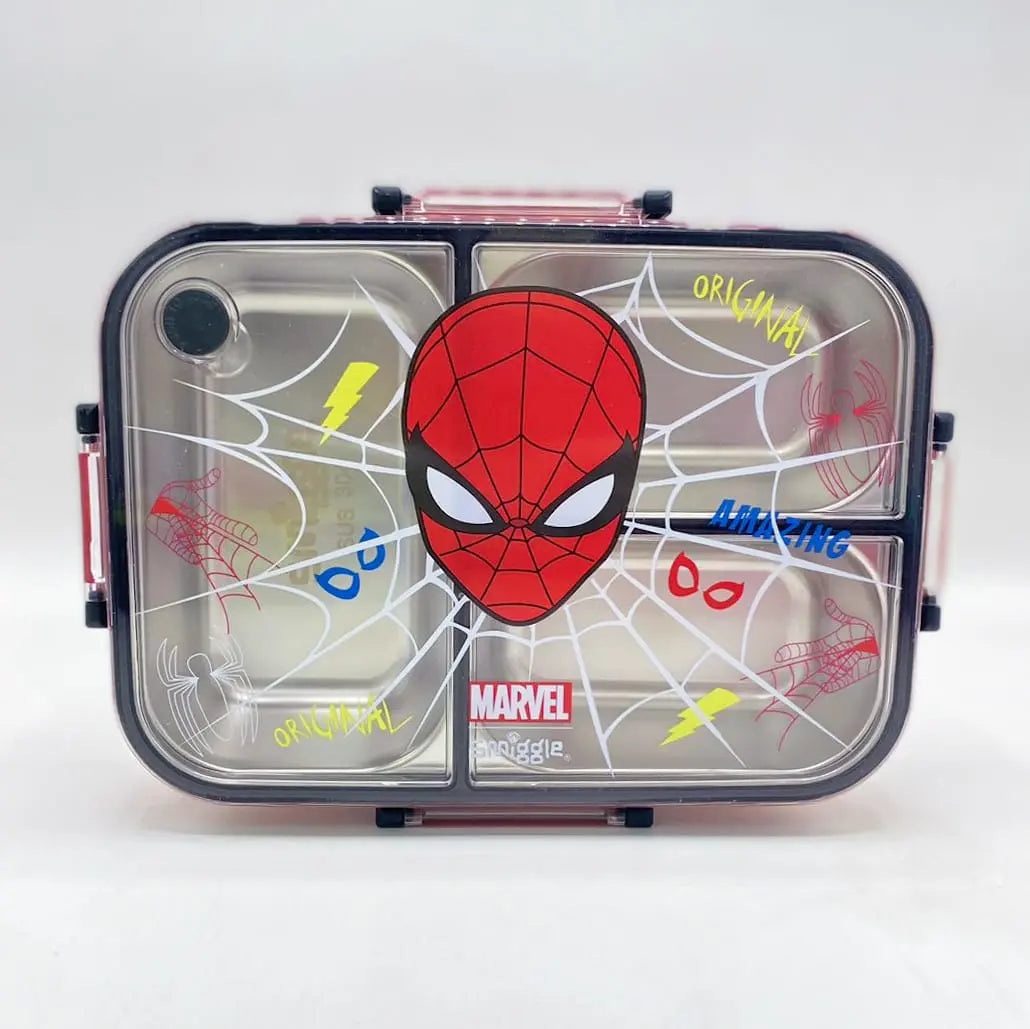 🧊Smiggle Spider-Man Lunch Box | Stainless Steel | 23x17x6.5cm