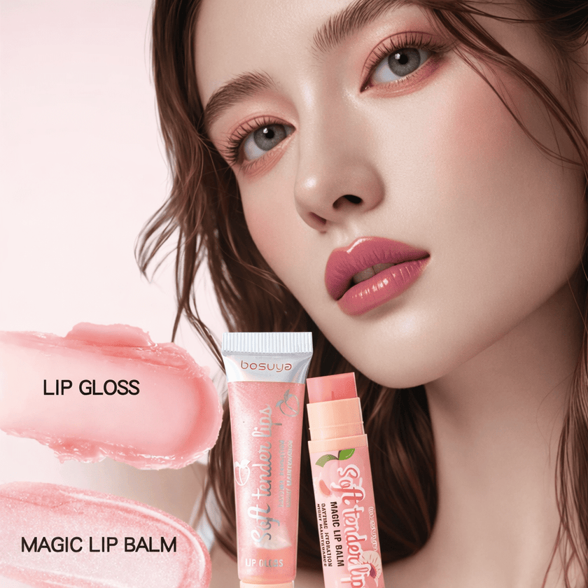 Soft Tender Lips | Lip Gloss + Lip Balm | Fruits Flavors