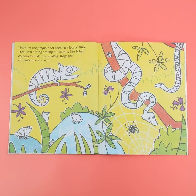 Usborne Colouring Book With Stickers - Soft Cover | 3+