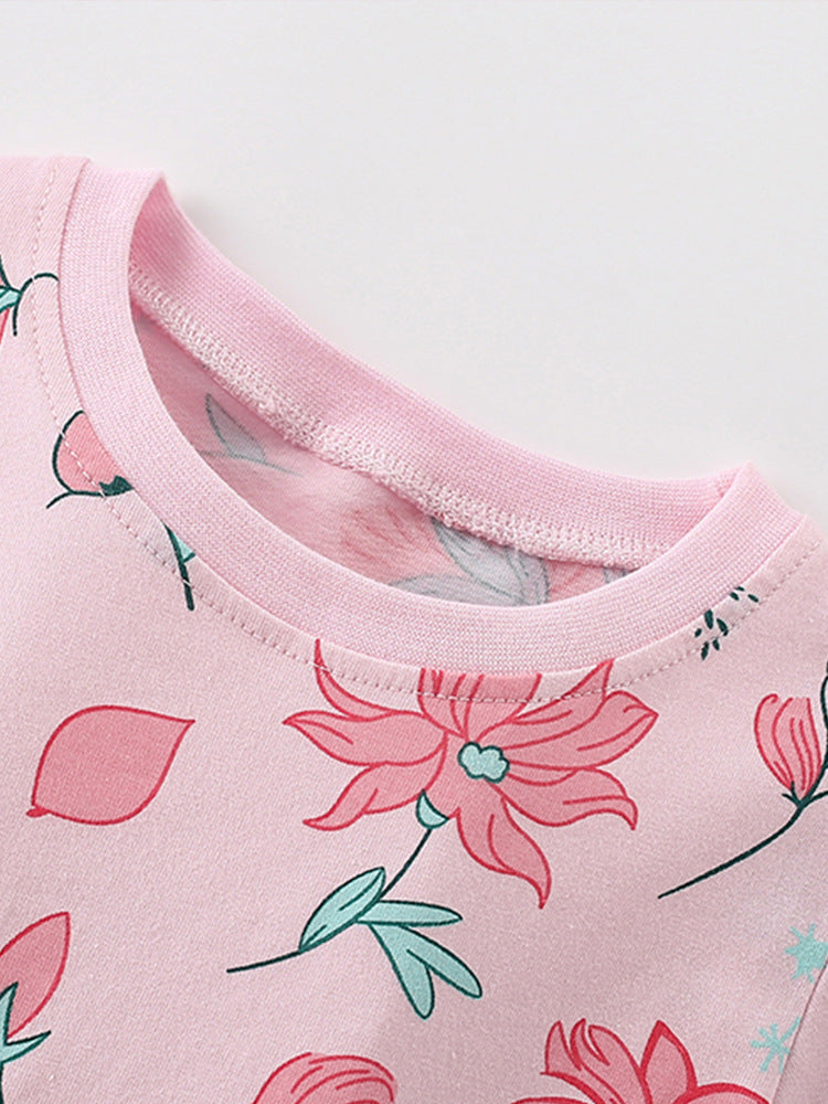 Girls Cotton Flowers – Soft Summer Outfit (3–10Y)
