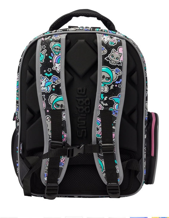 Smiggle Backpack Black Star Flower | 38cm | KG1-KG3