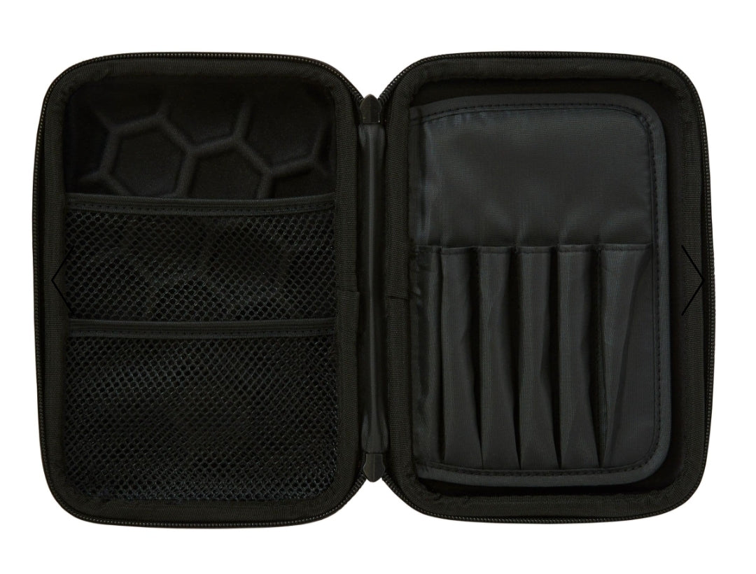 Smiggle Pencil Case Hard Cover Football Silver Design