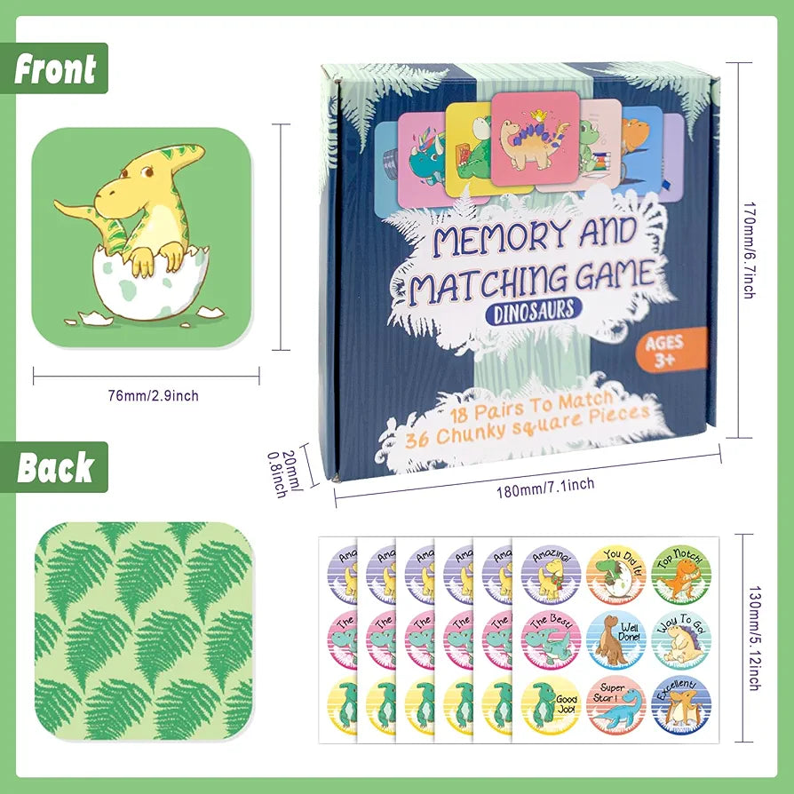 36 Pcs Cards Memory Matching Educational Game for 4-12 Y