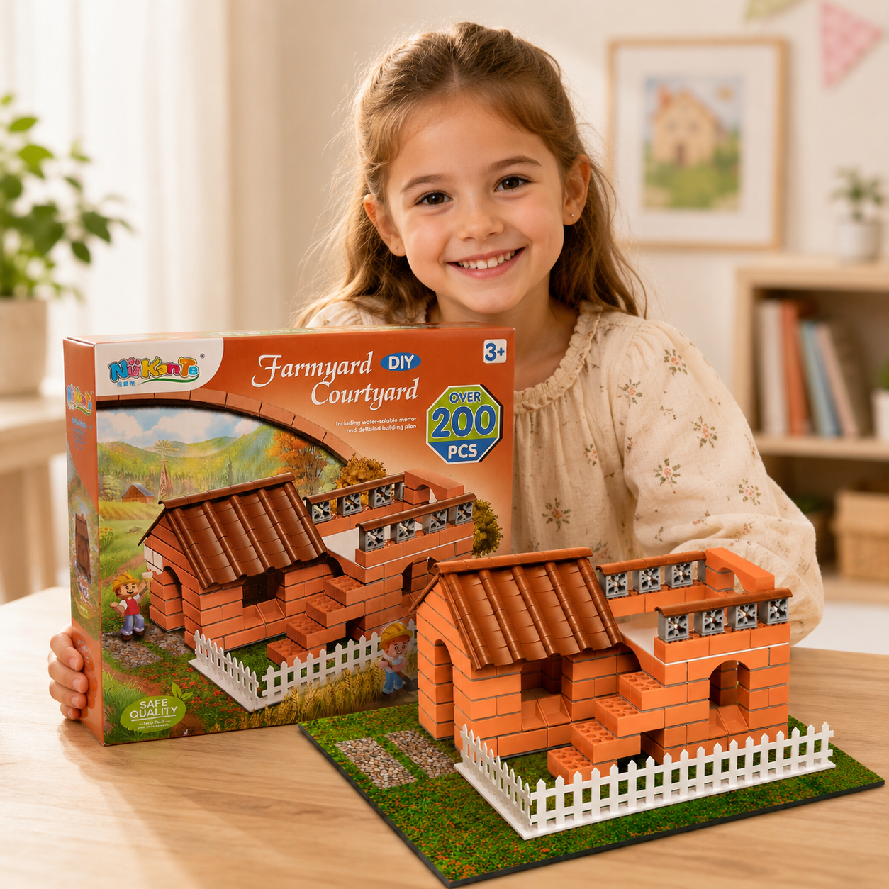 DIY Mini Brick Farm House Building Set | 200pcs |6+