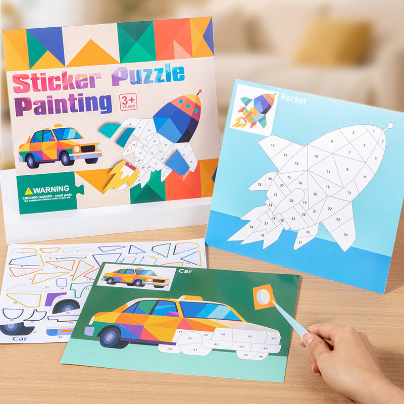 Sticker Puzzle Painting Creative Mosaic Activity Set – Ages 3+