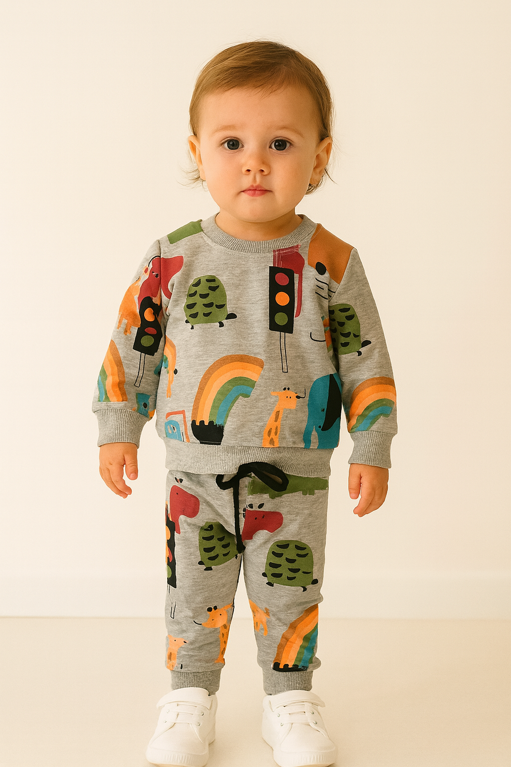 Animals Design Outfit For Boys 2pcs 9-12 months