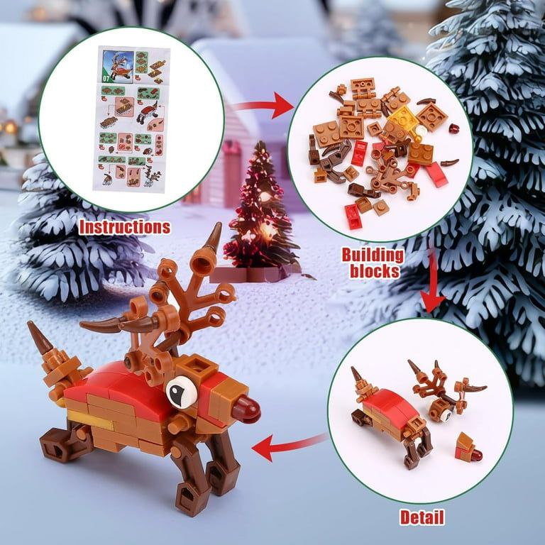 Merry Christmas Small Building Blocks Toy 12 pcs Box