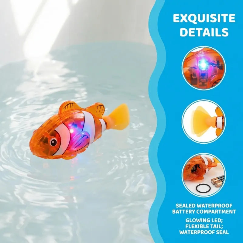Electric Swimming Fish Set – 4 Colorful Water-Activated Fish Toys | 3+