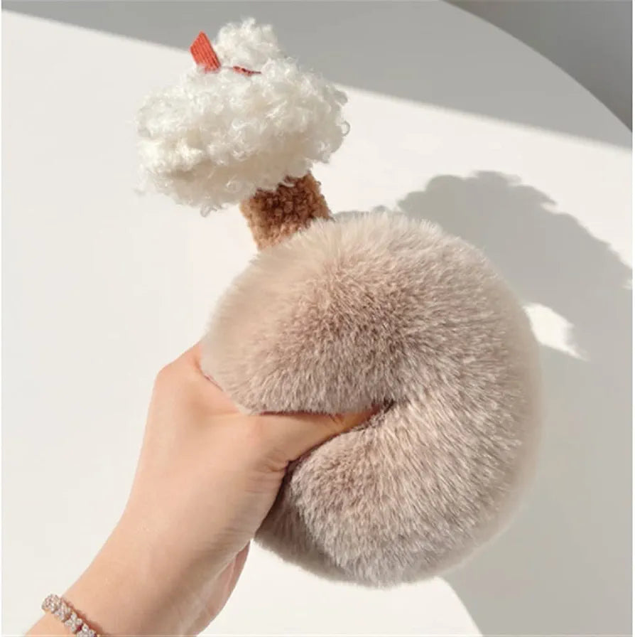 Plush bow winter earmuffs