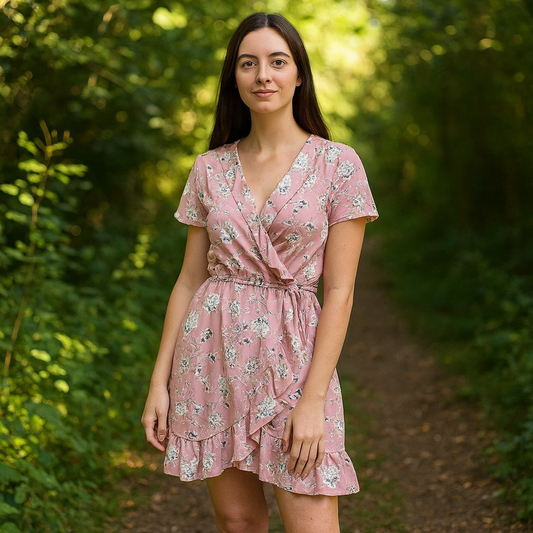 Floral Dress For Women Brand:Lucky Star Size M