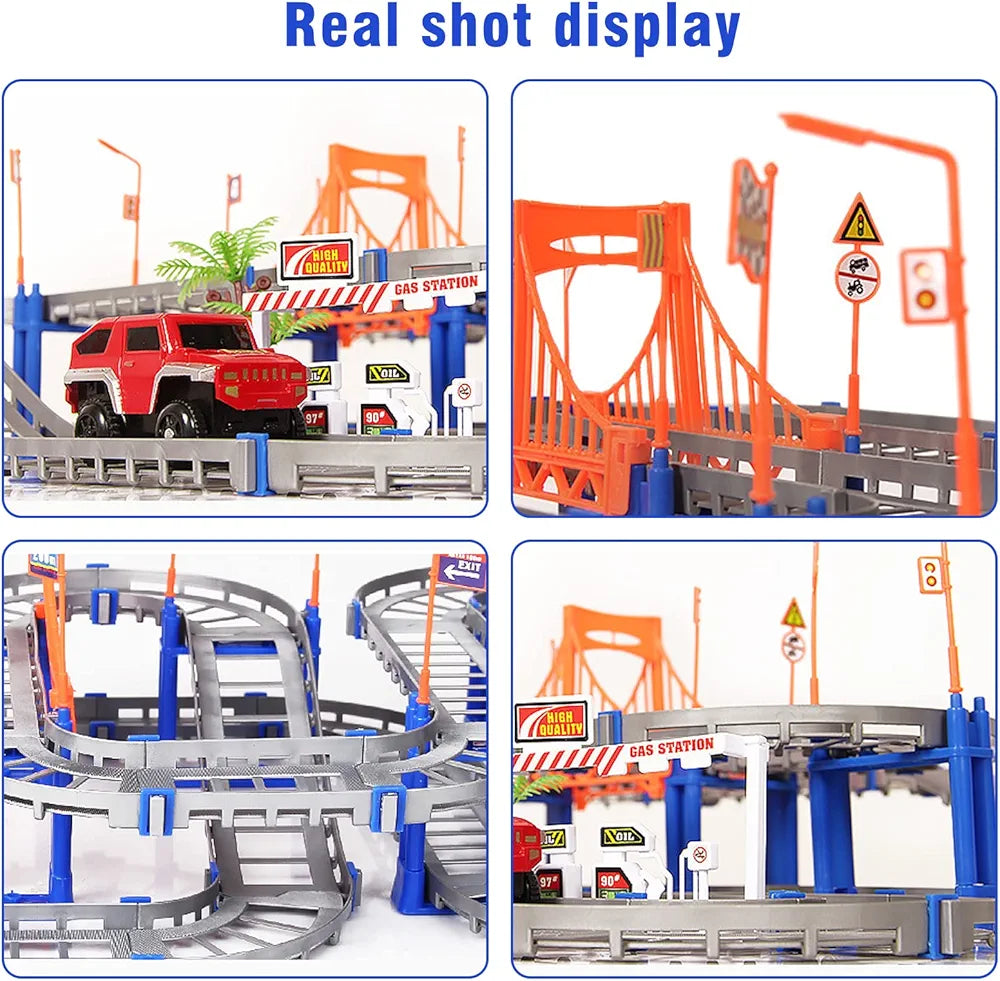 Track Racing Car Toy For Kids 73 Pcs