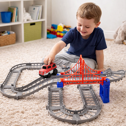 Track Racing Car Toy For Kids 73 Pcs