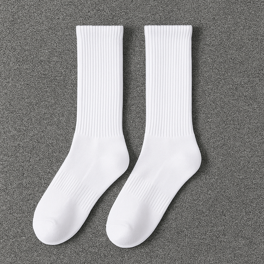 White Cotton Long Socks Size 37-45