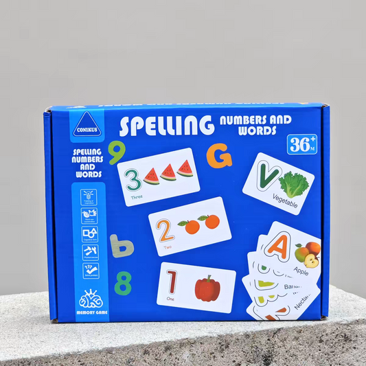 Spelling Numbers And Words | Card Educational Game | 3+