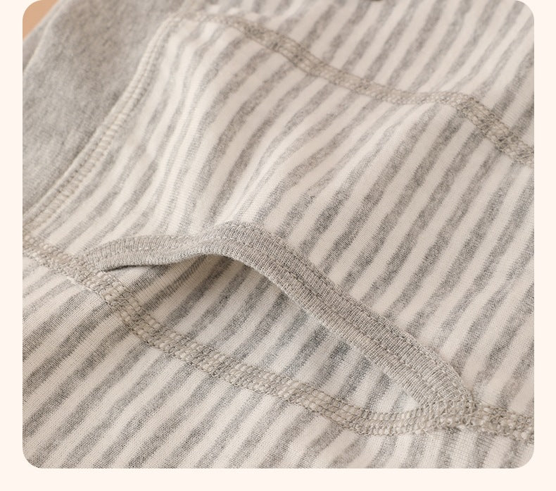 Boys Cotton Boxer Shorts (2pcs) - Grey Line | 1-2y