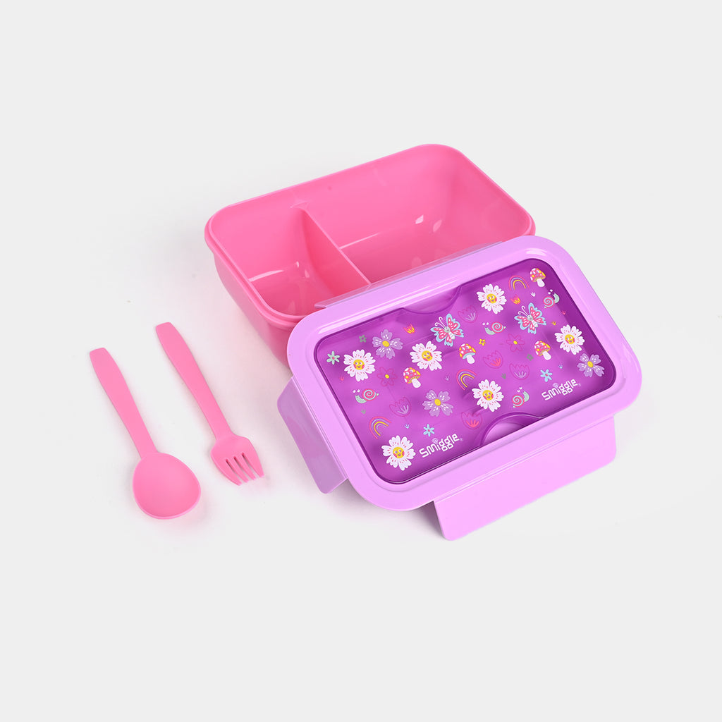 Smiggle Bento Lunch Box Flower Design 21×13.5×8cm