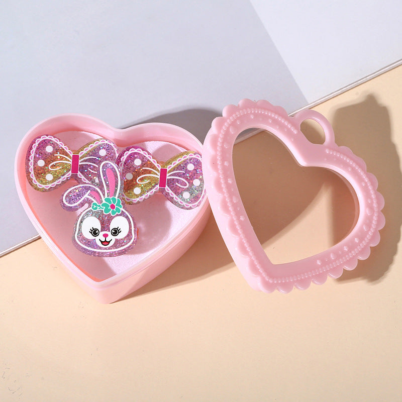Girls Glitter Ring Set in Heart Gift Box 3 Designs | Ages 3+