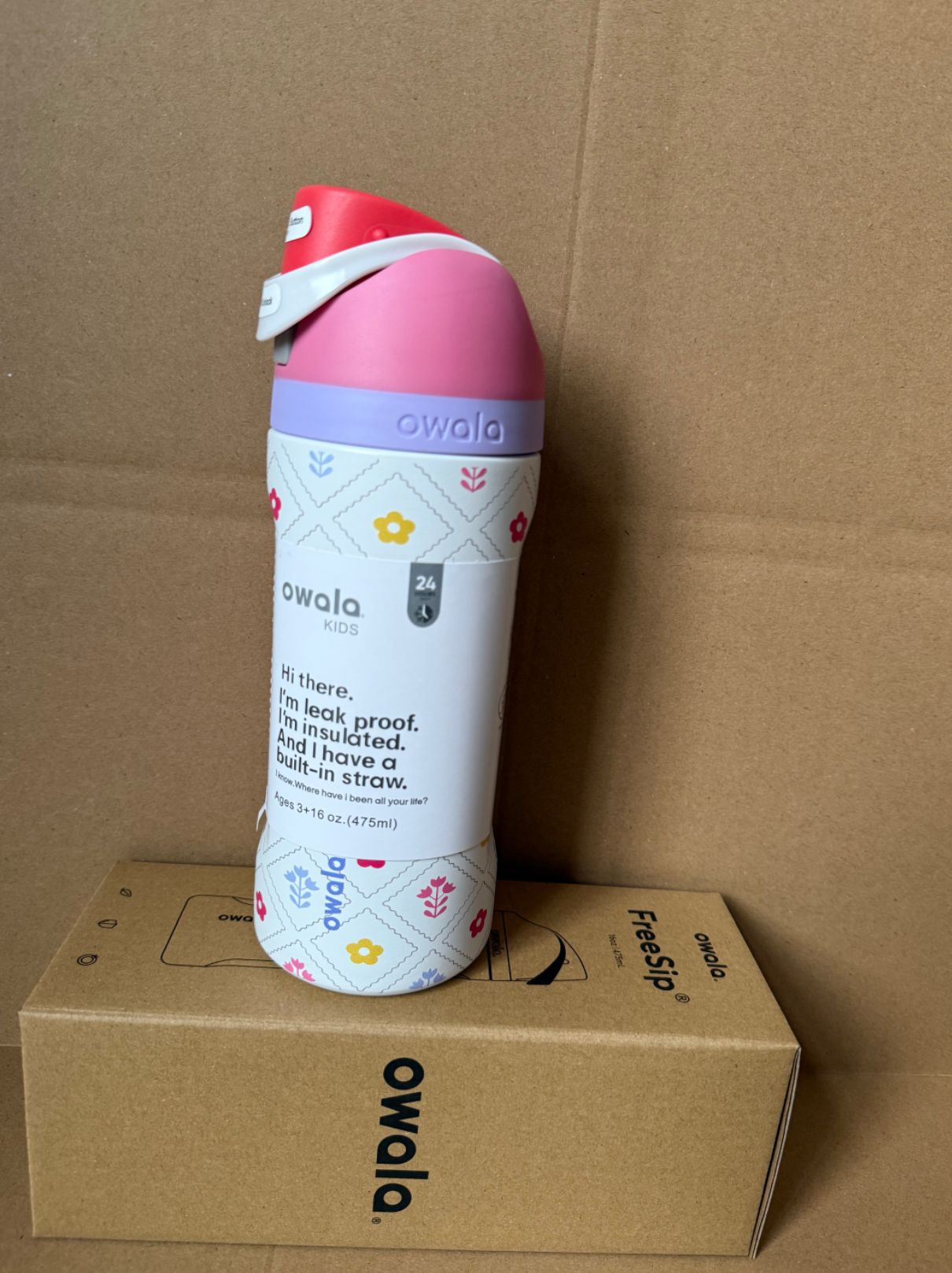 Owala Bottle Stainless Steel - Freesip Leak-proof | Garden Whimsy | 710-950ml