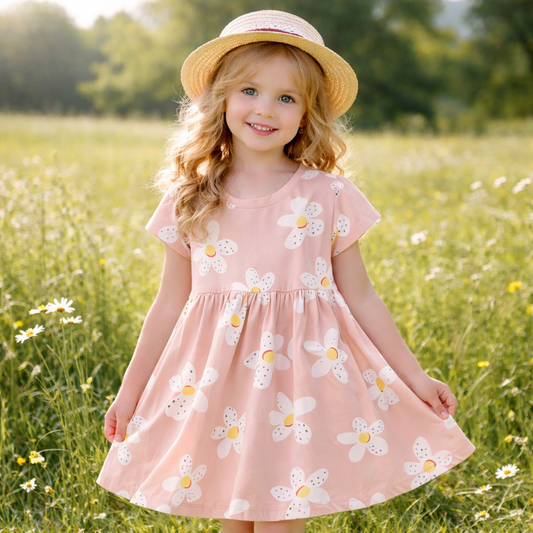 Girls Dress Flower - Soft Summer Wear(6-12y)