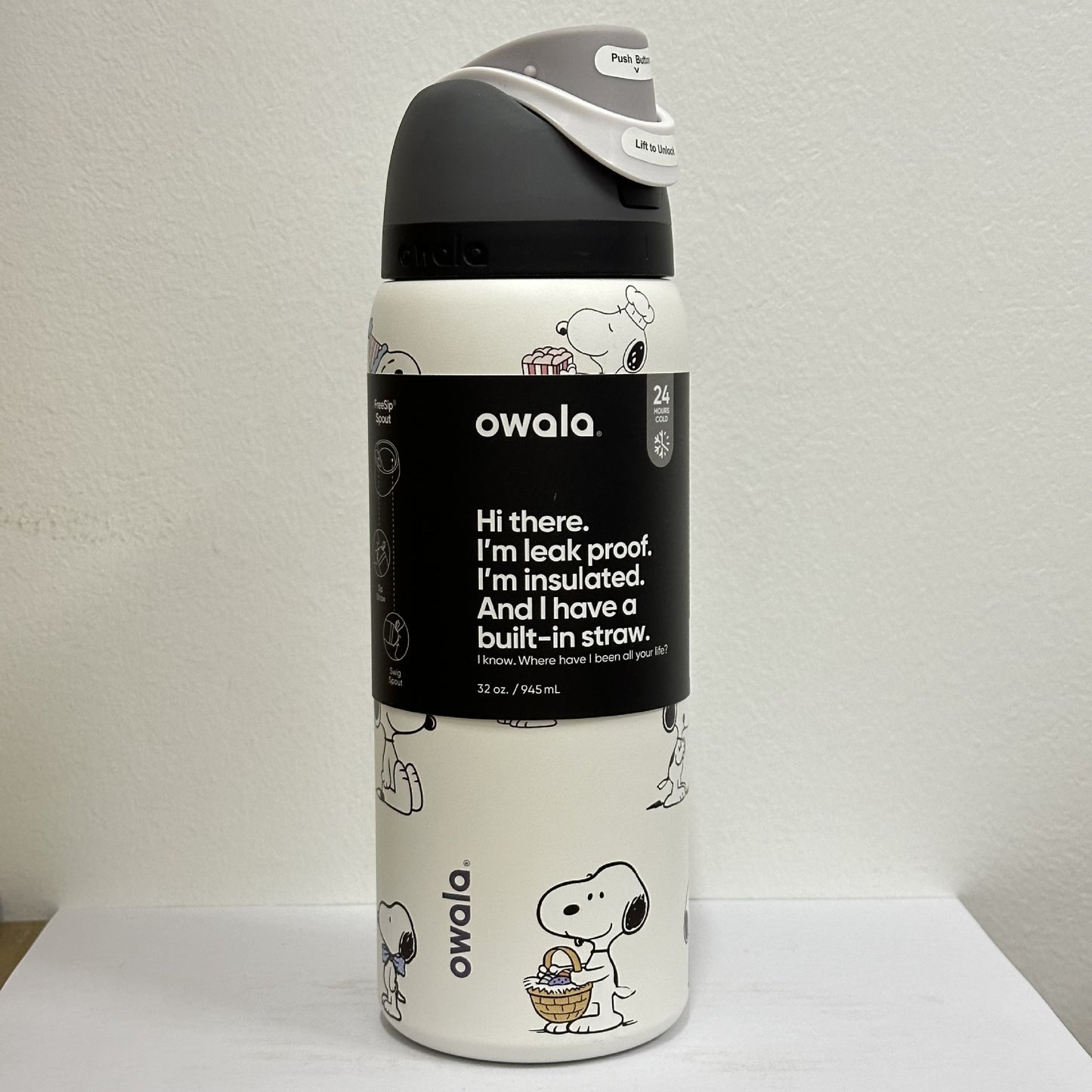Owala Bottle Stainless Steel Free Sip Leak-proof Snoopy Design 480-710-950ml