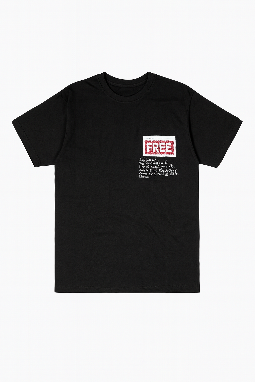 Black t-shirt Free Design Size Medium