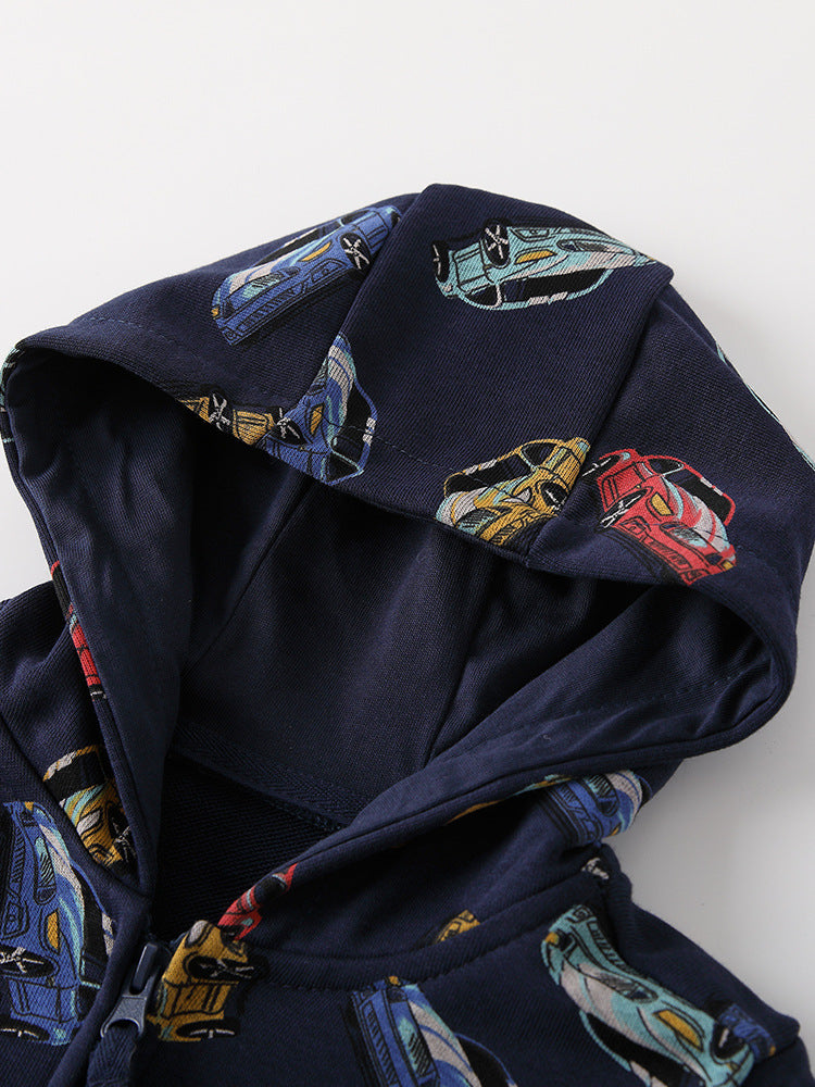 Jacket For Boys Race Car  Design Size 3-10y