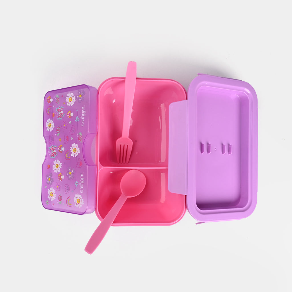 Smiggle Bento Lunch Box Flower Design 21×13.5×8cm
