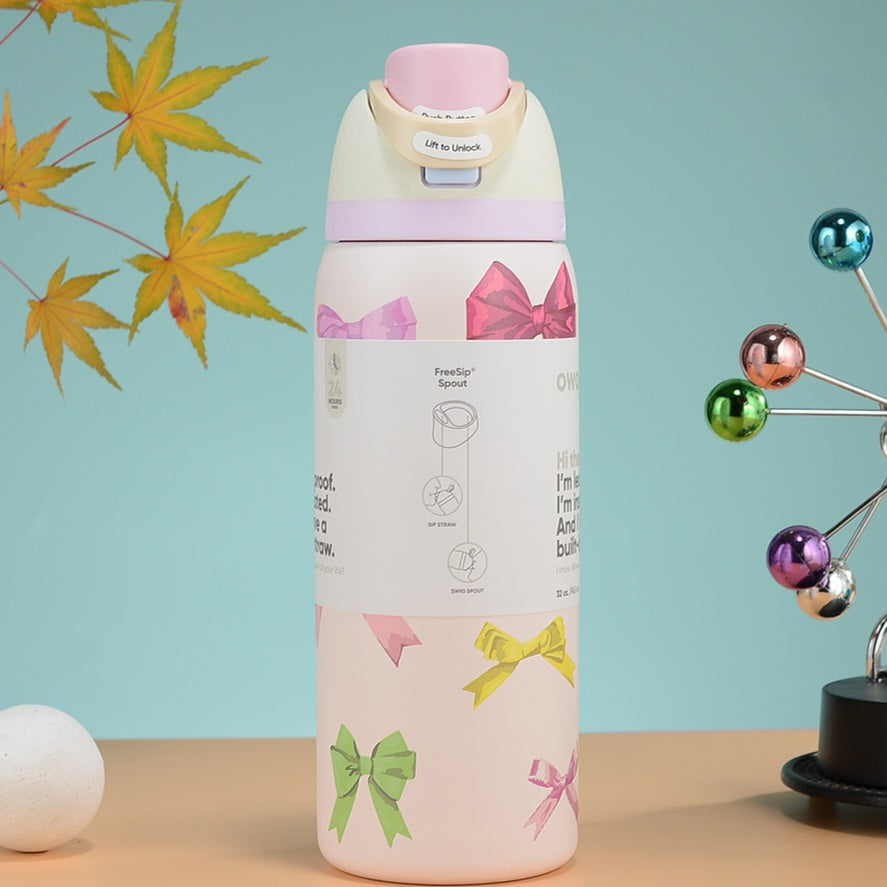 Owala Bottle Stainless Steel Free Sip Leak-proof Ribbon 710-950ml