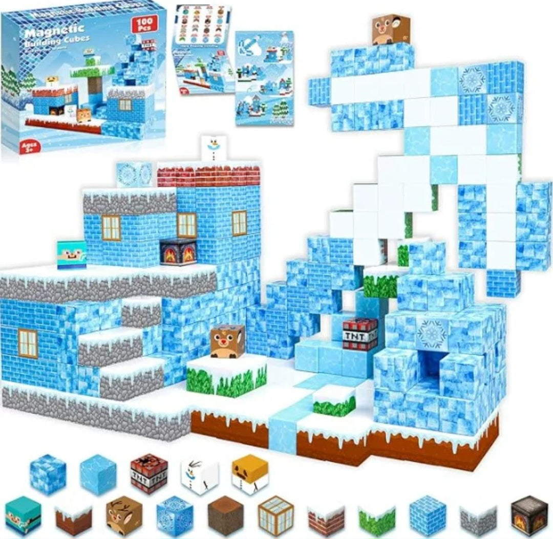 Magnetic Building Cubes Set – 100 Pieces | Ages 3+