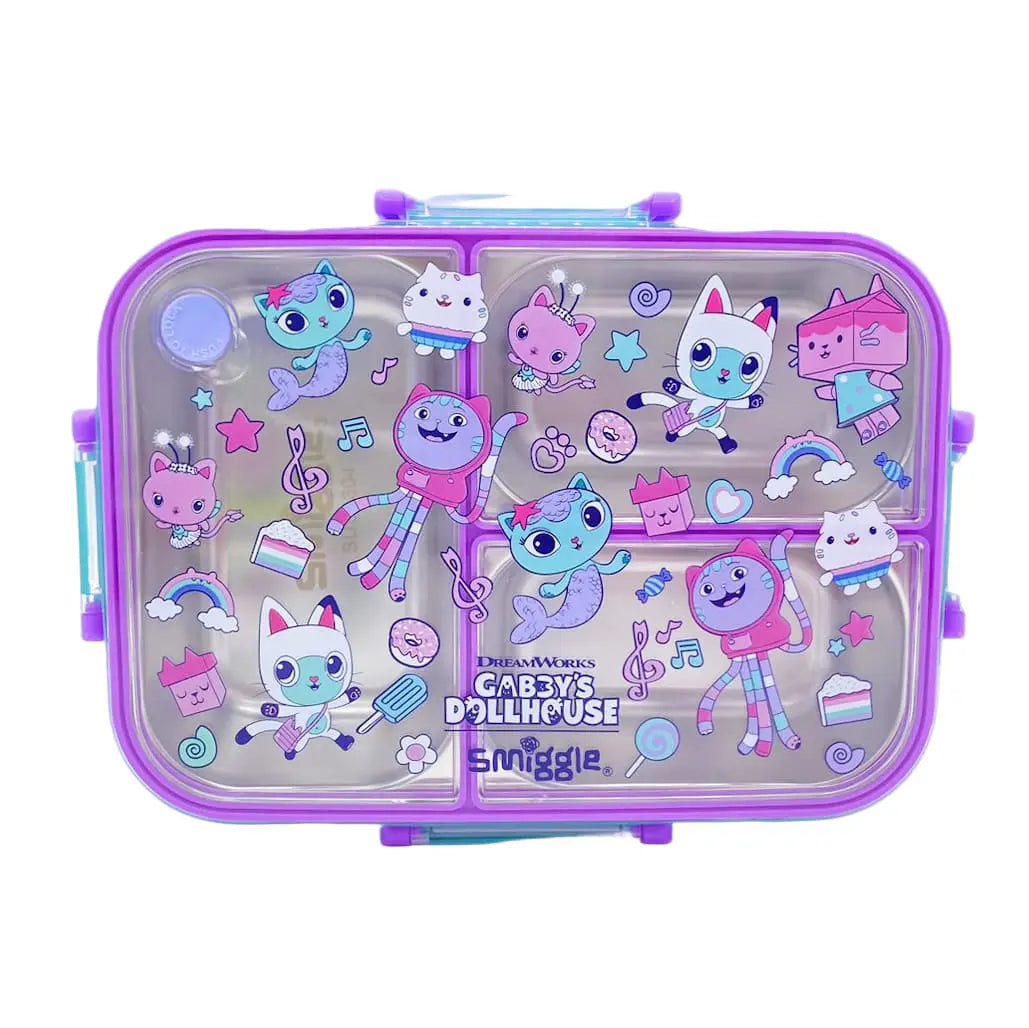 🧊Smiggle Gabby's Dollhouse Lunch Box | Stainless Steel | 23x17x6.5cm