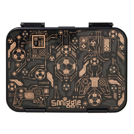 Smiggle Football Design Lunch Box 21x15x4.5