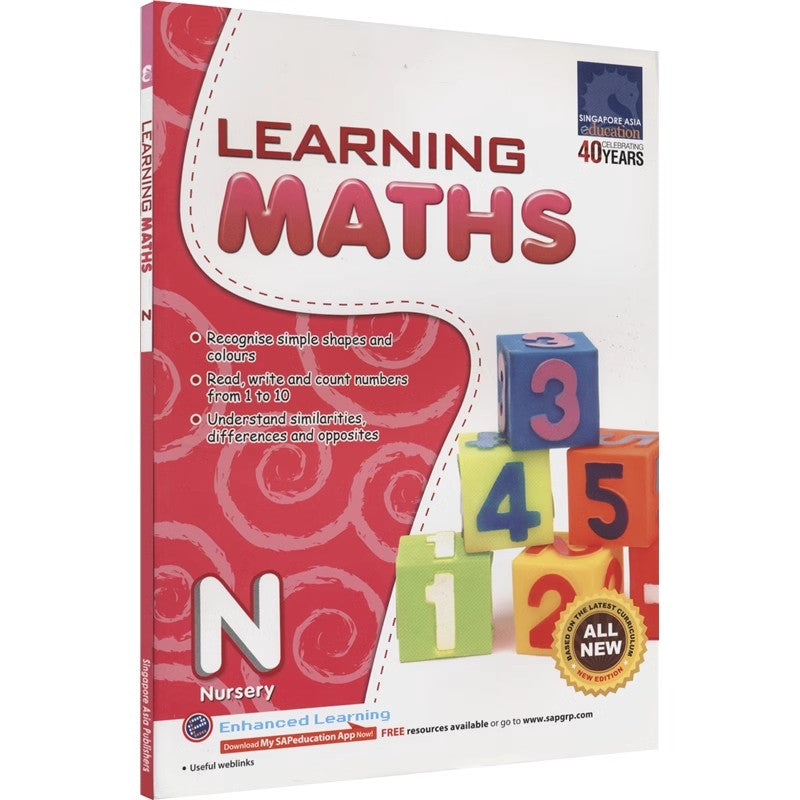 Learning Maths Books - Nursery-Gr6 | for Kids in Kindergarten and Primary School | Soft Cover | 3+
