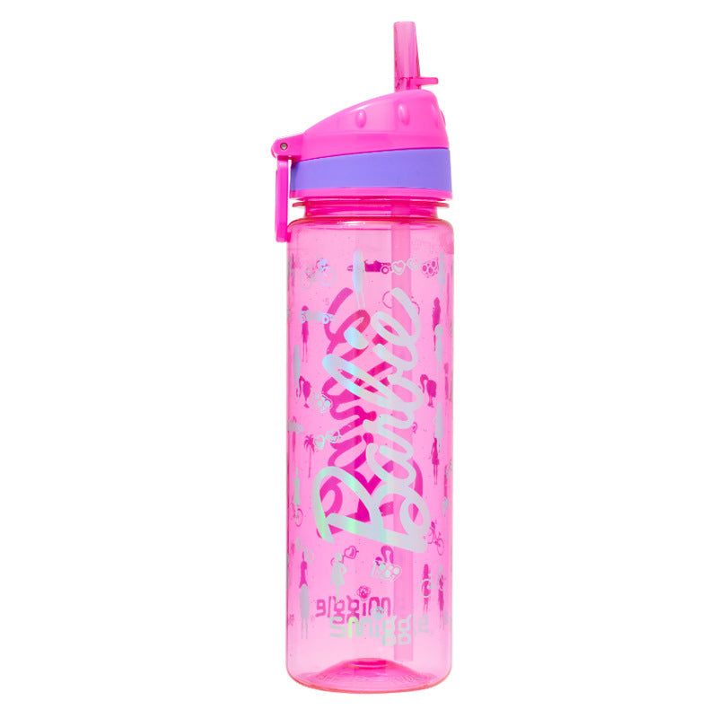 Smiggle Barbie Pink Water Bottle 650 ml 24cm