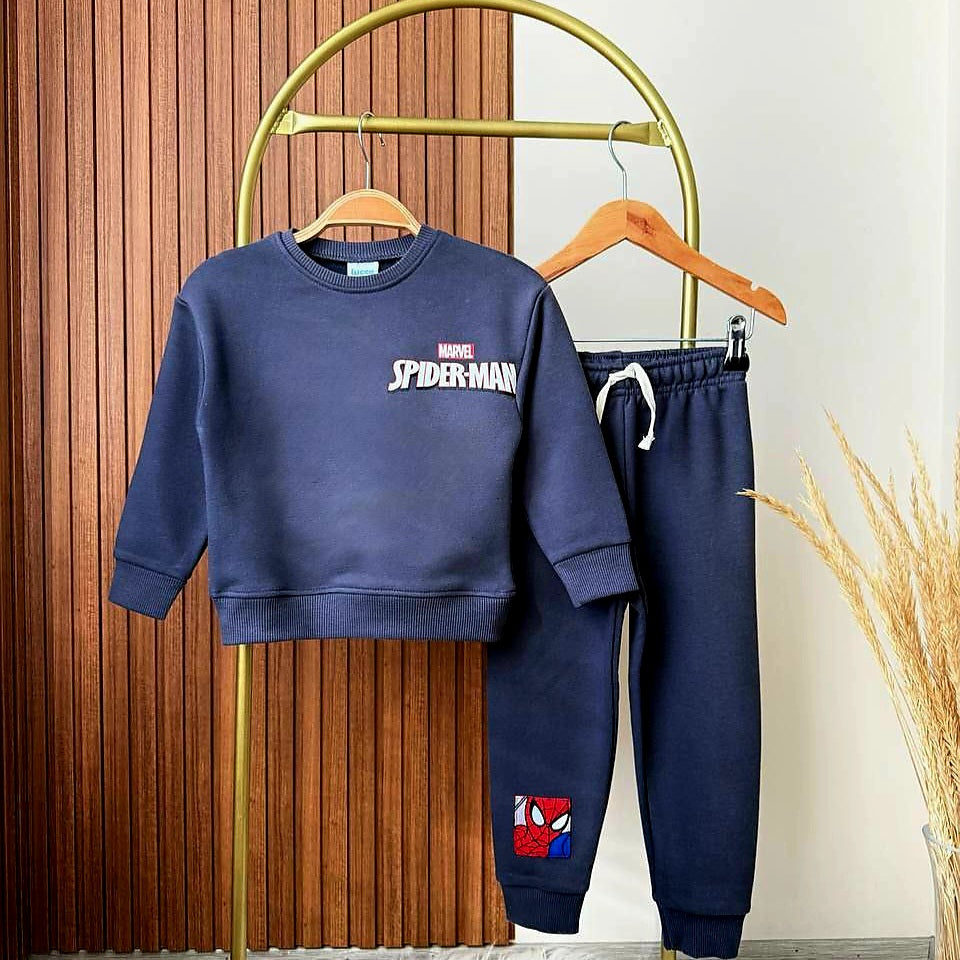 Grey Spiderman Outfit Cotton 100% 2-8y