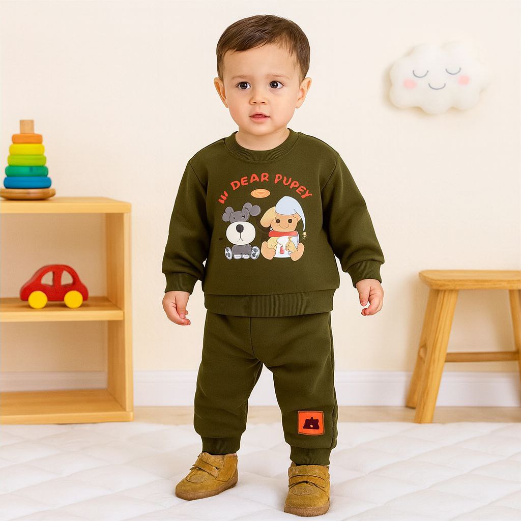 Pyjamas With Fleece For Baby Boy Puppy Design Size 6-36 months