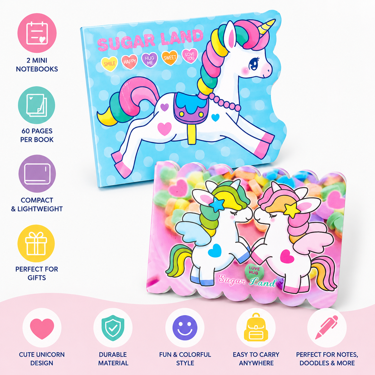 Unicorn Mini Notebook for Kids – Cute Pocket Memo Pads