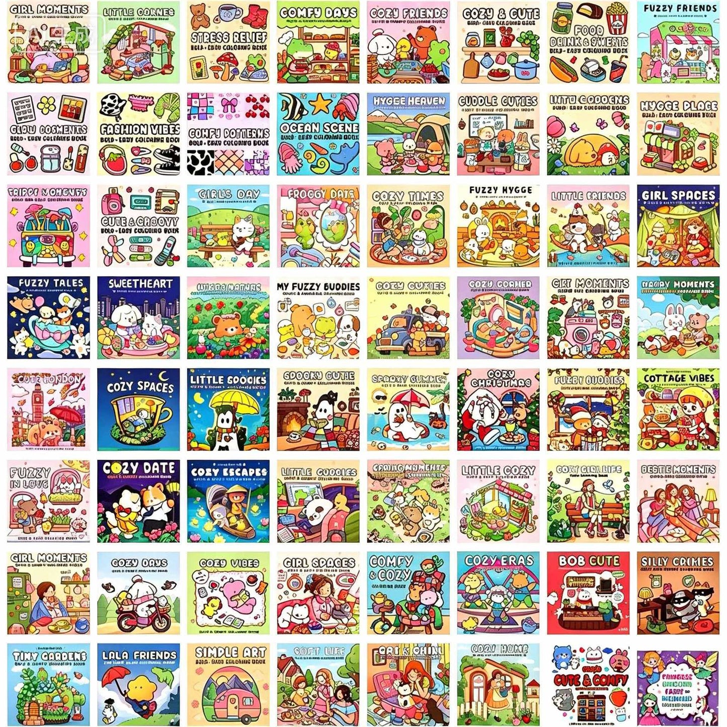 Cute & Comfy Coloring Books – 21 × 21 cm Softcover | 6+