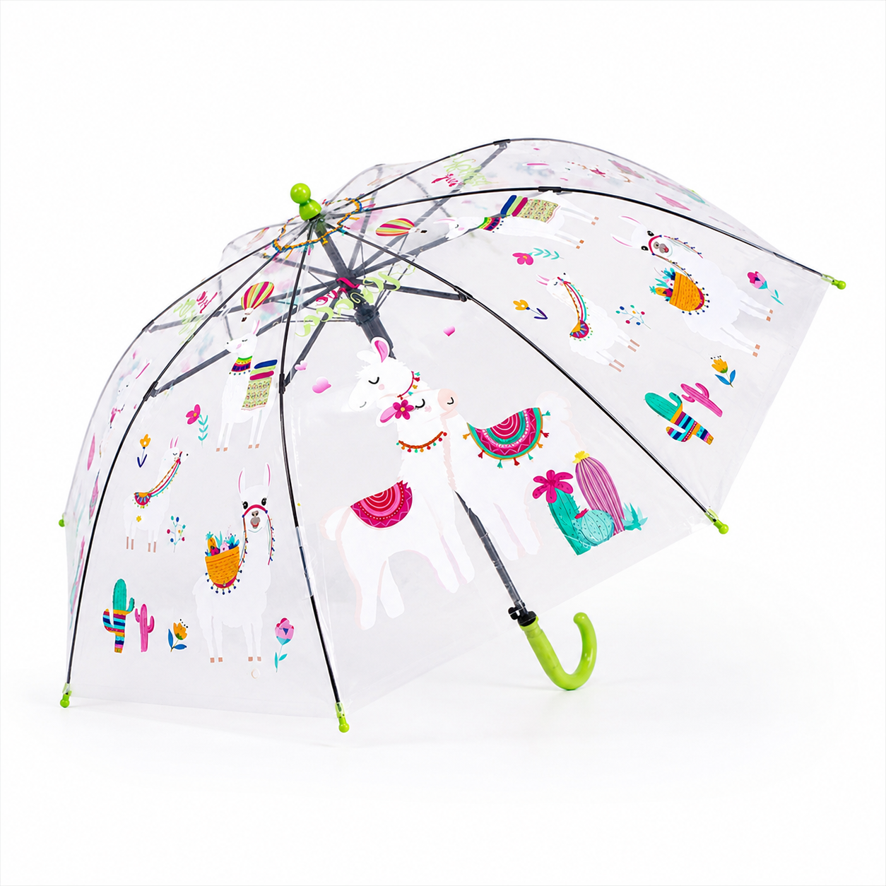Kids Clear Bubble Umbrella with J Hook Handle Safety Transparent